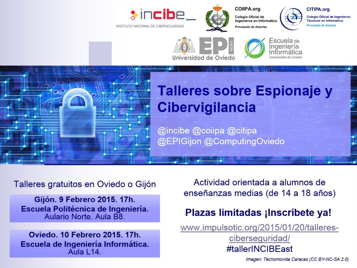 Talleres gratuitos sobre Espionaje y Cibervigilancia