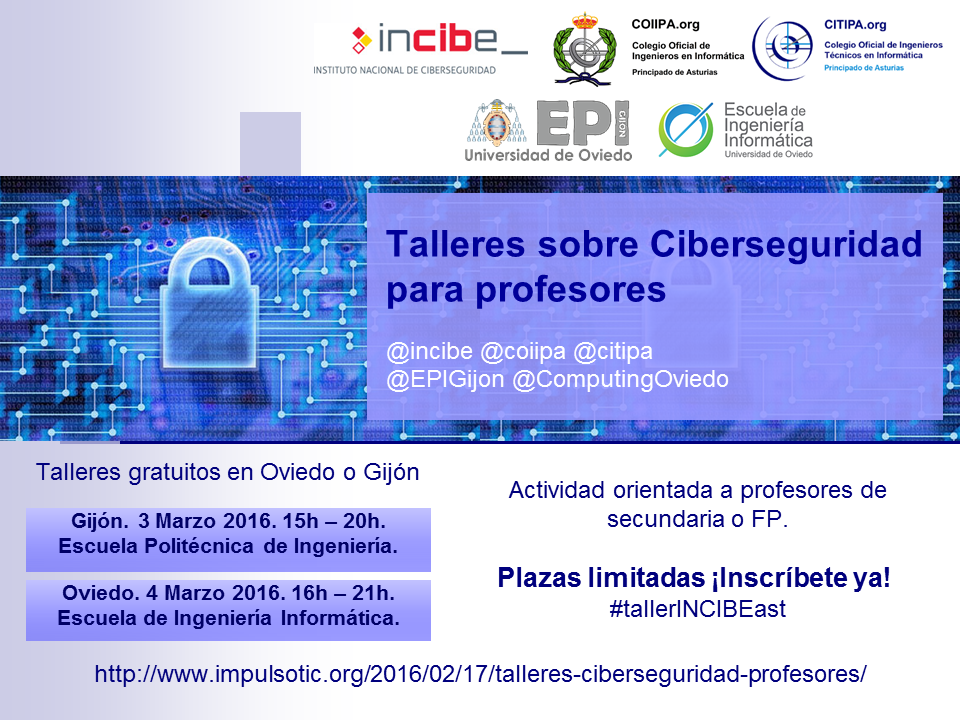 Talleres gratuitos sobre Ciberseguridad para profesores